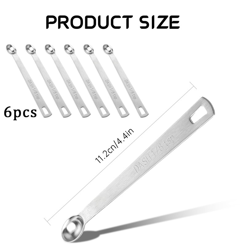 6 PCS 1/8 Teaspoon (1/8 Tsp | 0.625 mL |
