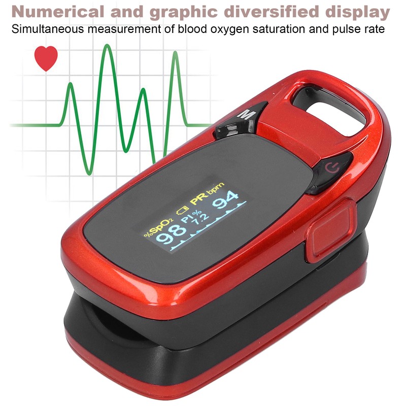 Fingertip Pulse Oximeter Digital Battery Blood Oxygen Saturation Monitor with