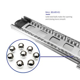 6 Pairs of 10 Inch Hardware 3-Section 100 LB Capacity Full Extension Ball Bearing Side Mount Drawer Slides