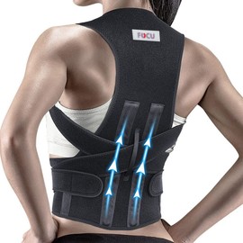 FOCU Waist Corset, Hunched Belt, Lumbar Support, Thin, Breathable, Unisex, Strong Fixation, Reduces Lower Back Strain, Back Muscle Correction, Sports, Work, Nursing, Japanese Instruction Manual