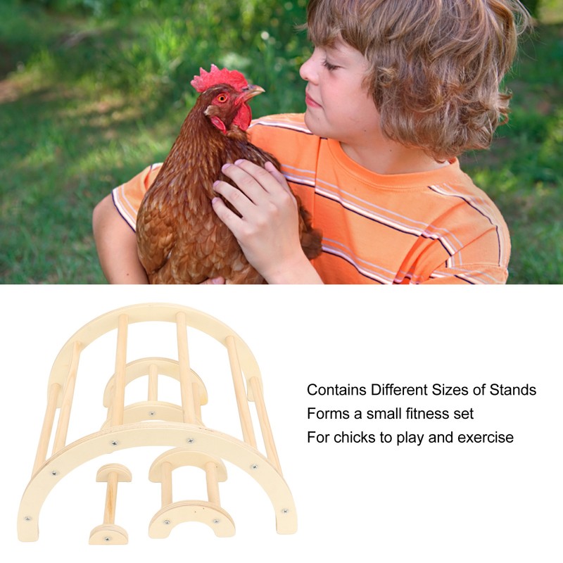 Chick Perch Paw Grinding Stable Structure Arch Shape Wooden Chicken