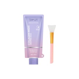 Zgxhga Collagen Night Wrapping Mask, Collagen Peel-Off Face with Jelly Brush - Deeply Hydrates & Firming & Glowy - Enhances Skin Elasticity, For Glowing Skin 2.54 fl.oz (1PC)