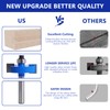 MNA 4Pcs Rabbet Router Bits 1/4" Shank with 6 Bearings