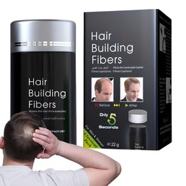 Fibras Naturales Capilares Caboki Disimular Calvicie Mejora Apariencia Sustitituto de Cabello Tratamiento Diferentes Tonos Colores Abundante Pelo (Black)