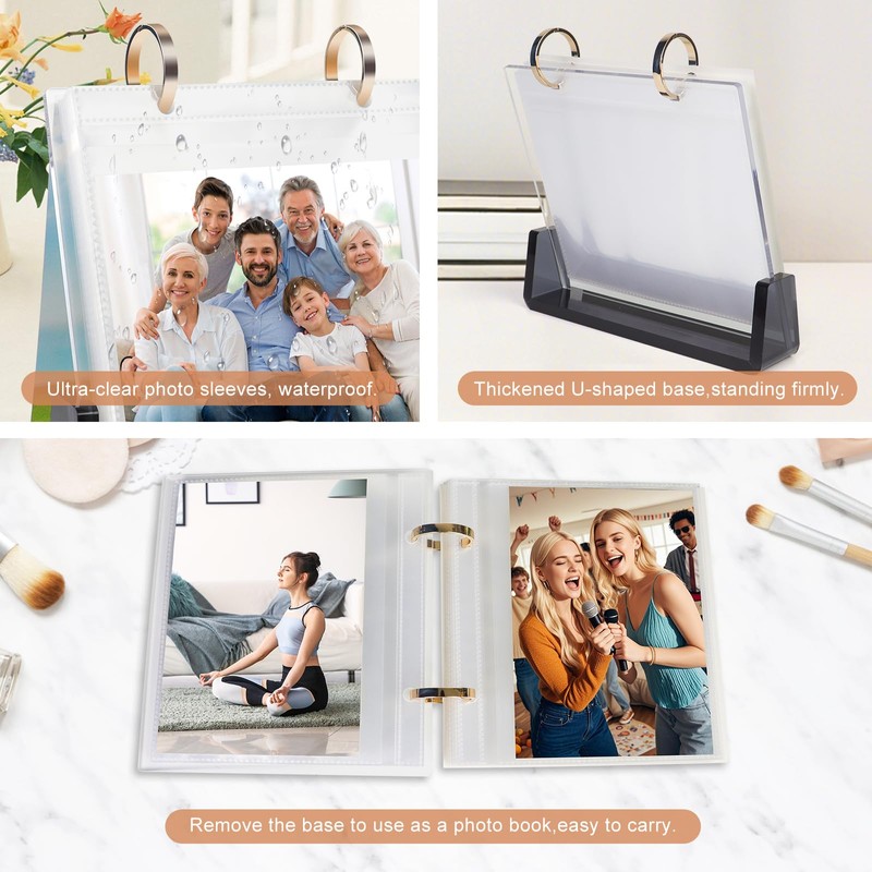 5x7 Acrylic Landscap Photo Album Desktop Standing Flip Photo Album