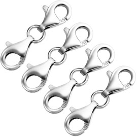 OHINGLT 925 Sterling Silver Magnetic Necklace Clasps and Closures,Gold and Silver Magnetic Clasp Converter for Jewelry Making Supplies,Chain Extender Connector for Small Necklace Bracelet