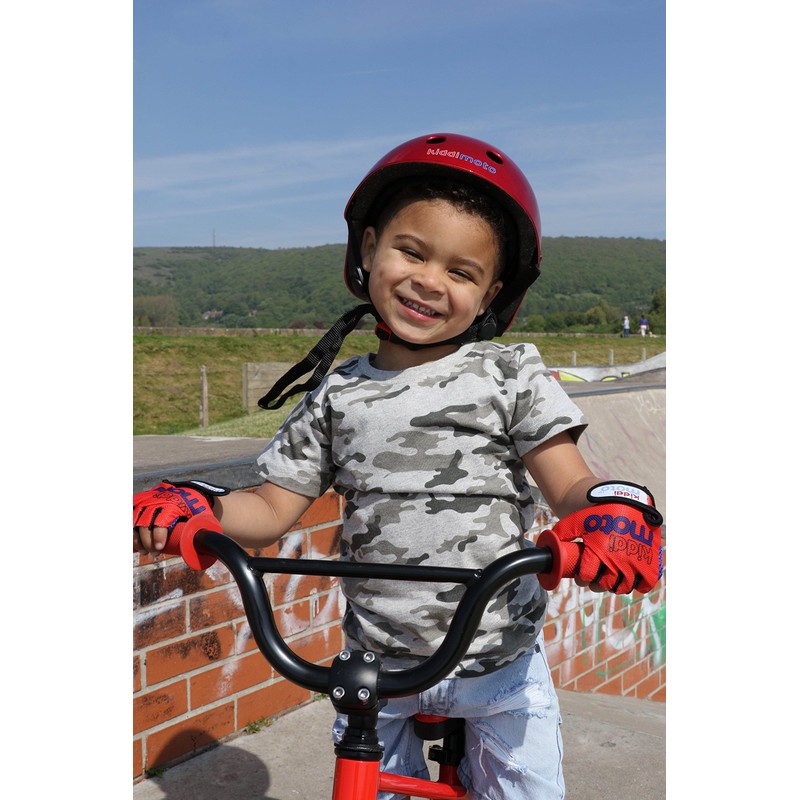KIDDIMOTO GLV001M Sport Uni Kids Cycling Gloves, Cartoon, Red, Medium