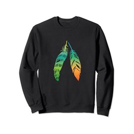 Women's Street Style Feathers Printed Sweatshirt