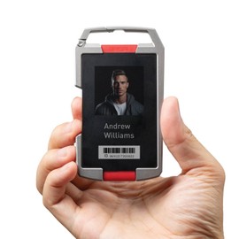 GPCA U1 Slim Wallet for Men, Minimalist Aluminum Credit Card Holder, Badge Holder, Slim Wallet with Key Chain Carabiner & Belt Clip, Thin Card Wallet, Lightweight Men's Wallet & Stylish (Red)