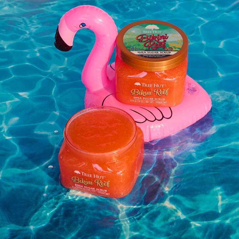 Tree Hut Shea Sugar Exfoliation Care Body Scrub Bikini Leaf,