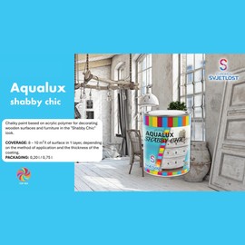 B&S chromos-svjetlost uk AQUALUX Shabby Chic Wood Topcoat, Decorative Colour for Wood Surfaces, Shabby Chic Style (MALAHIT GREEN, 0.75 L)