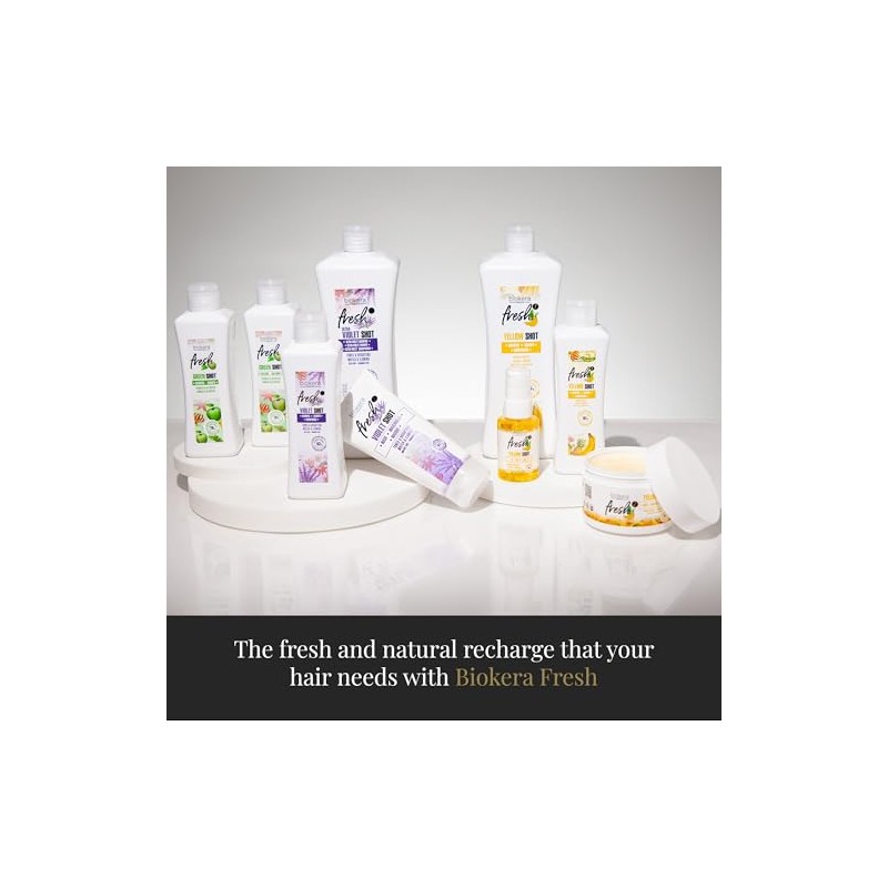 Salerm Biokera Natural Fresh Yellow Shot Shampoo, 10.14 Ounce/300 ml