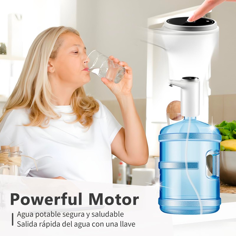 EASYSPEED Water Dispenser with Light, Electric and Portable for 5,8,10,12,13