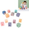12PCS Children Silicone Building Blocks Soft DIY Educational Chewable Animals