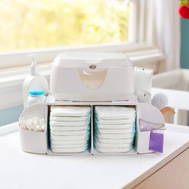 Munchkin® Diaper Change Organizer, Green/white