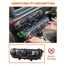 Savadicar Savadicar Climate Control Panel Knob Trim Kit & Light Control Switch Cover, Air Conditioner Knob Aluminum Alloy Ring for 2018-2024 Jeep Wrangler JL JLU & Gladiator JT, Interior Accessories, Green