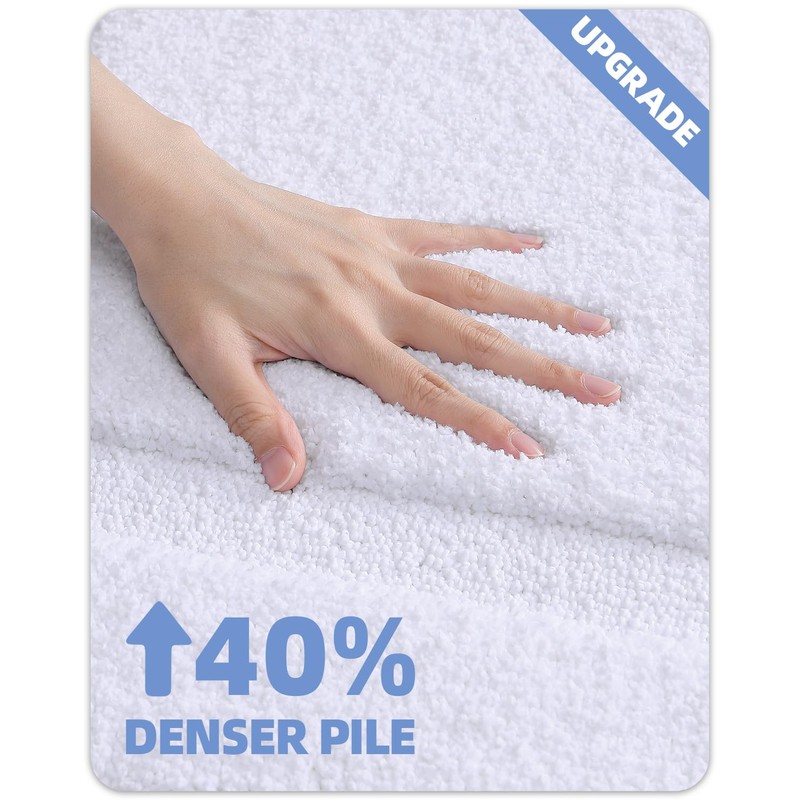 COLOR&GEOMETRY Bath Mat, Extra Soft Bathroom Mat Non Slip Bath