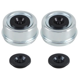 KPALAG 2 Pcs 2.72’’ Axle Grease Covers Trailer Wheel Hub Cups Trailer Wheel Bearing Dust Caps (with Extra 2 Rubber Plugs) Compatible with Dexter EZ Lube Axle 7000 to 8000 lbs Axle