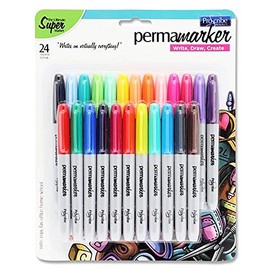 Premier Stationery Pro:Scribe Perma Markers. Assorted Colours. Pack of 24.