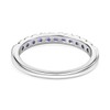 TJC Tanzanite Half Eternity Ring for Women in Platinum Plated