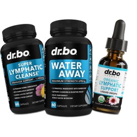 DR. BO Water Pills Diuretics & Lymphatic Drainage Supplements - Natural Away Pills Water Retention & Organic Lymphatic Support Liquid Drops Cleanse - Fluid & Lymph System Support Supplement Detox