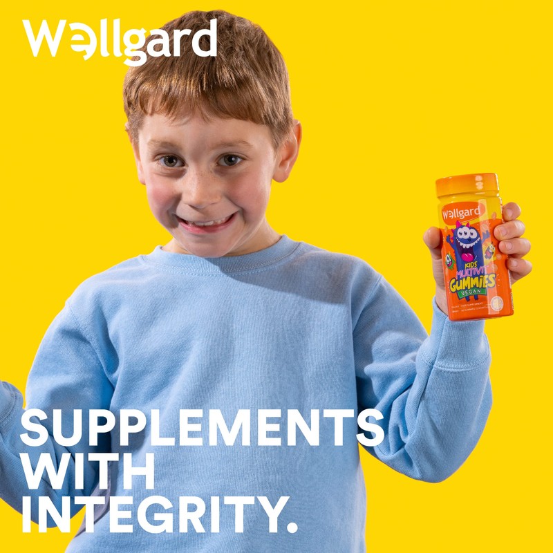 Wellgard Vegan Childrens Vitamins, Kids Multivitamin Gummies - Kids Vitamins