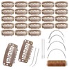 MUIIGOOD 25Pcs 32mm Hairpieces Snap Clips U Shape Wig Clips