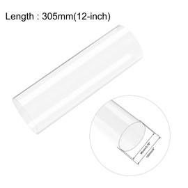 sourcing map Transparent Acrylic Tube Wall Round Tube 2 mm 96 mm Inner x 100 mm Outer x 305 mm