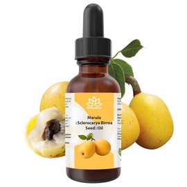 Relaxcation Marula Oil – Cold Pressed Organic Oil from Sclerocarya Birrea Seeds | Pure Extract for Hair, Face, Nail & Body | Unrefined, Vegan, Hydrating, Travel Size Glass Bottle 2 oz