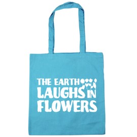 Hippowarehouse The earth laughs in flowers Tote Shopping Gym Beach Bag 42cm x38cm, 10 litres