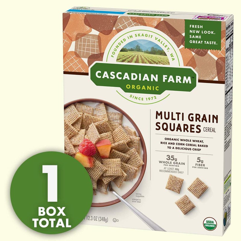 Cascadian Farm Organic Multi Grain Squares Cereal 12.3 oz