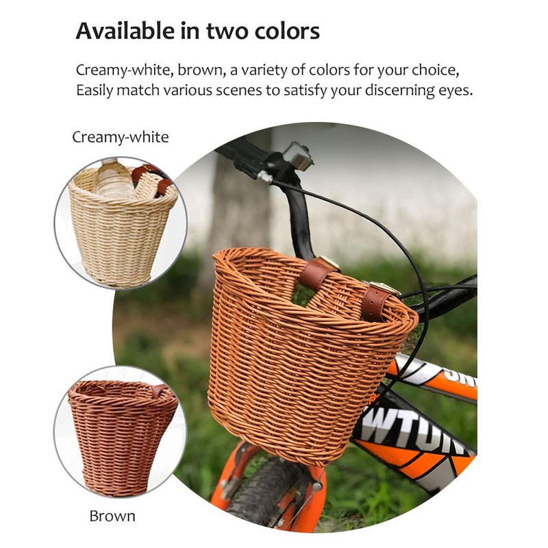 Children s Bike Basket Kids Front Handlebar Basket Plastic Rattan