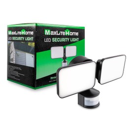 Maxlite Home MSL2HL LED Motion Sensor Security Light - Black Finish, 2500 Lumens, Flood Light, Spot Lights Outdoor, PIR Motion Sensor, Dusk to Dawn Outdoor Lighting, Exterior Lighting Fixtures