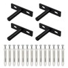 Antrader Black Floating Shelf Bracket,4Pcs 2 Inch Hidden Shelf Brackets
