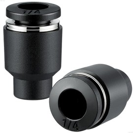 VIILOCK 10pcs Push to Connect Cap Plug Fitting, 1/4” Tube OD Pneumatic Push-in Connect PPF-1/4