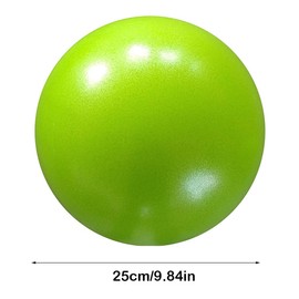 IUDWCG - 1 x small Pilates ball, yoga ball, exercise ball, 25 cm, soft, non-slip gym ball with pump ball, fitness ball, small yoga, home office (green)