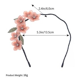 FRCOLOR 1 Piece Embroidered Flower Headband Hairband Elegant Headband Women's Headband Hair Women's Headband Fashion Headband Flowers Headband Embroidered Headband