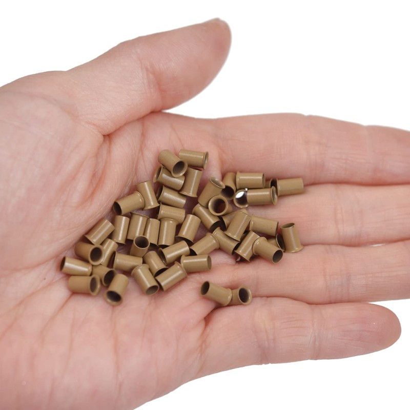 500 Pcs 3.4 mm Micro Link Ring Copper Tubes Beads