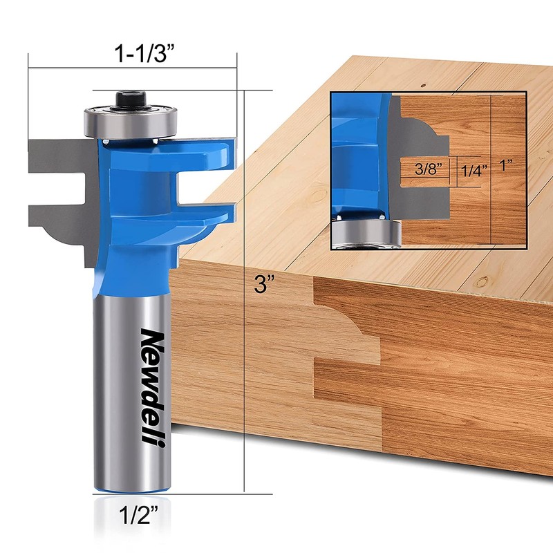 Ogee Rail and Stile Router Bit Set, Newdeli 1/2 Shank