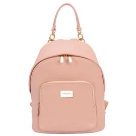 David Jones - Women's Small Backpack - Women Soft PU Leather Daypack - Casual City Fashion Day Backpack School Bag School Backpack - Women's Backpack City Girls Fashion, Pink, Casual