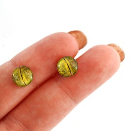 Detailed Python Snake Glass Eyes Realistic Animal Reptile Pair for Art Dolls, Sculptures, Props, Masks, Fursuits, Jewelry Making, Taxidermy, and More (8mm)