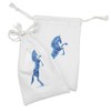 Ambesonne Horses Fabric Pouch Set of 2, Gallop Animal Motif