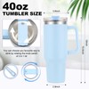 QDXMD 40 oz Tumbler with Handle and Flip Straw Lid,