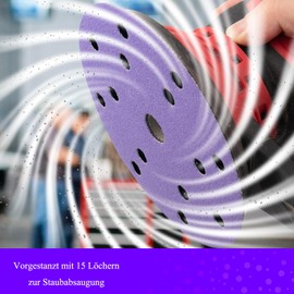 Sandpaper 150 mm Velcro 100 Pieces 800 Mixed Grit Assorted Sanding Discs Hook & Loop Eccentric Sanding Discs for Random Orbital Sanders