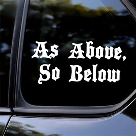 2PC Spooky Witch Car Sticker - As Above, So Below - 7.09"x3.15" Self-Adhesive Vinyl Bumper & Window Decal for Home, Life, and Fantasy Theme, Home Decoration, Indoor & Outdoor Use | BZ28