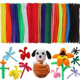 RXTODIY 200Pcs Pipe Cleaners for Arts & Crafts, Multi-Colored Chenille Stems (12-Inch), 20 Assorted Colors for DIY Decorations & Creative Projects, Multi-Colored-2