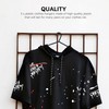 25x Adult Coat Hangers for Clothes Black Plastic Hangers with