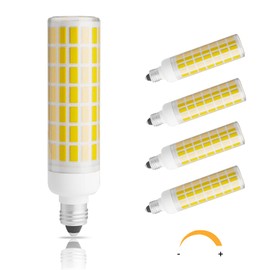 Chinnor E11 Led Bulb Dimmable, 75W or 100W Equivalent Halogen Replacement Lights, Mini Candelabra Base, 800 Lumens, Daylight White 6000K, AC110V/ 120V/ 130V, Replaces T4 /T3 JDE11 Light Bulb, 4 Pack