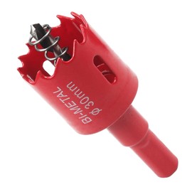 Hegebeck Bi-Metal Hole Saw Kit 1.18" Hole Saw Set HSS Hole Cutter with 0.98" Cutting Depth for Metal Iron Wood PVC Board 1Pcs