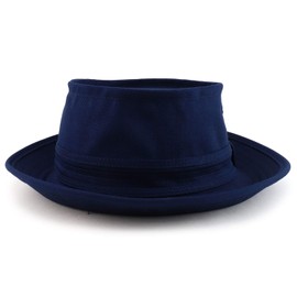 Trendy Apparel Shop Sombrero de Cubo Enrollable de Gran tamaño XXL, Azul Marino/Flor y Brillo, XX-Large-3X-Large